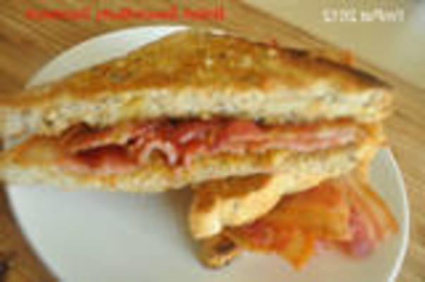 Britse bacon butty / sandwich