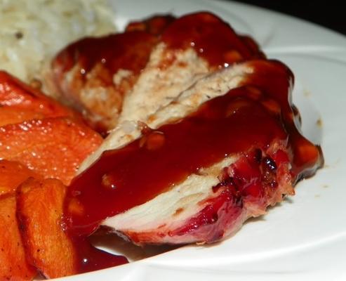 varkenshaas met zoete en pittige saus