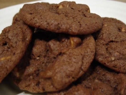 chocolade pindakaas dubbele chip cookies