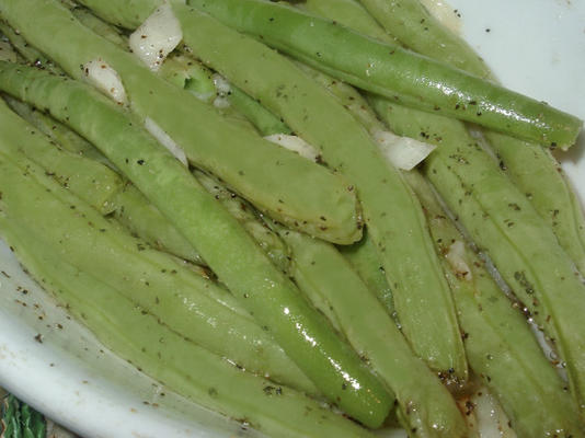 gebakken groene knoflookbonen