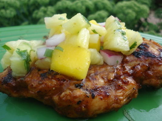 taxistandplaats jerk chicken met ananas mango salsa