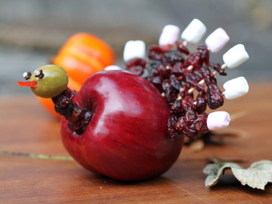 schattige eetbare appel kalkoen (thanksgiving traktatie)