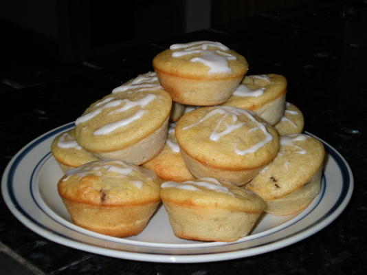 citroen geglazuurde courgette muffins