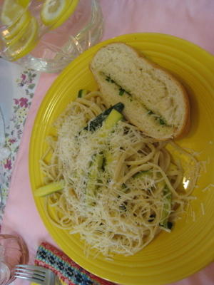 linguine met romige courgettesaus