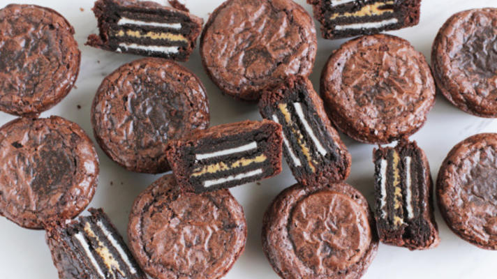 Oreo en pindakaas brownie cupcakes