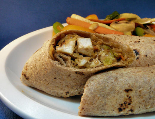 moo shu chicken wraps