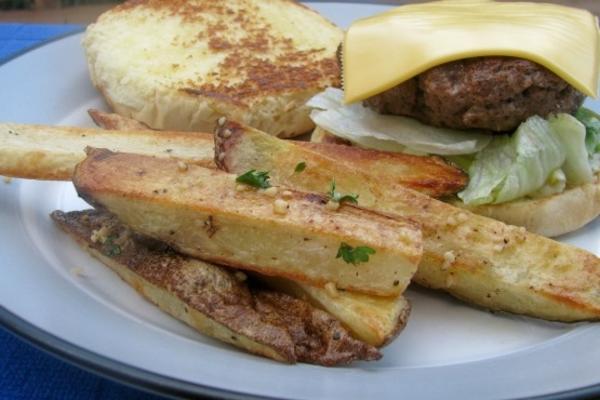 oven geroosterde knoflook frietjes