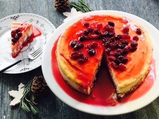 cranberry eggnog cheesecake