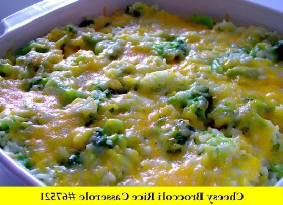 kaasachtige broccoli rijst braadpan