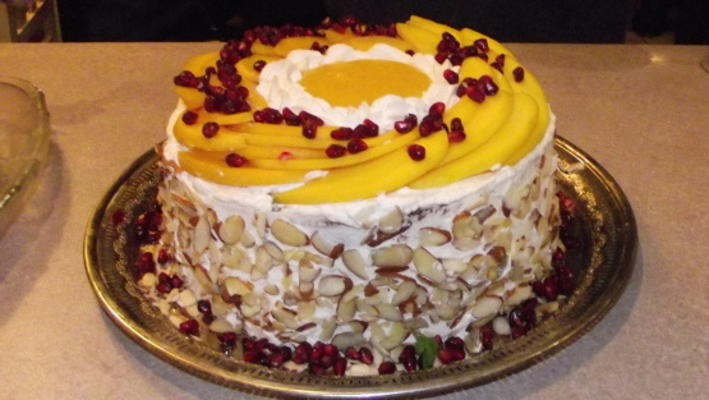 mango-oranje mousse cake