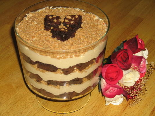 verwende chef-kok dubbele chocolade mokka trifle