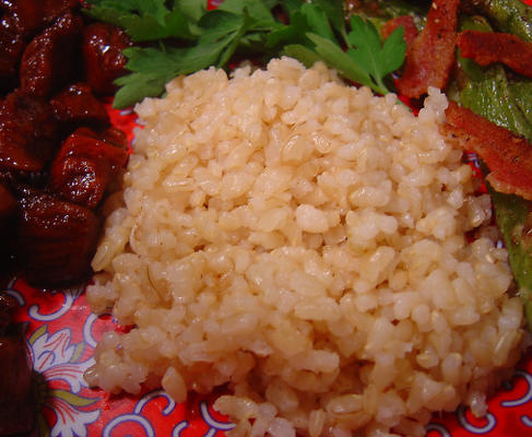 gebakken bruine rijst