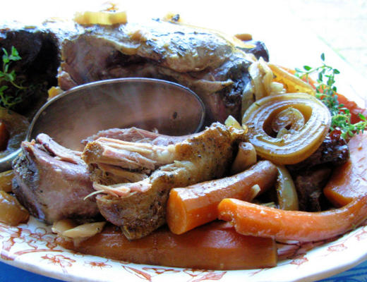 gigot a la cuillandegrave; re - french slow cooked spoon lamb