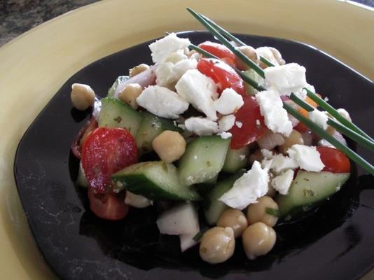 garbanzo boonsalade met feta-kaas