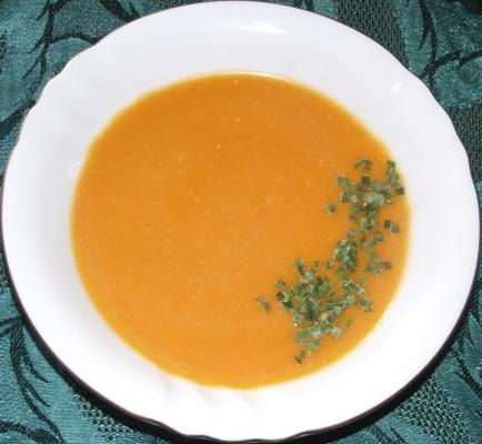 butternut pompoensoep met gember en kokos