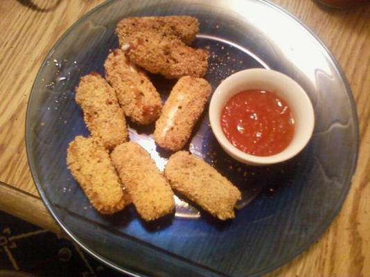 glutenvrije gefrituurde mozzarella sticks