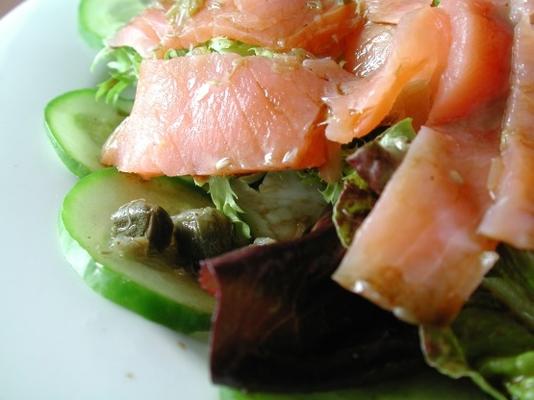 gerookte zalm salade