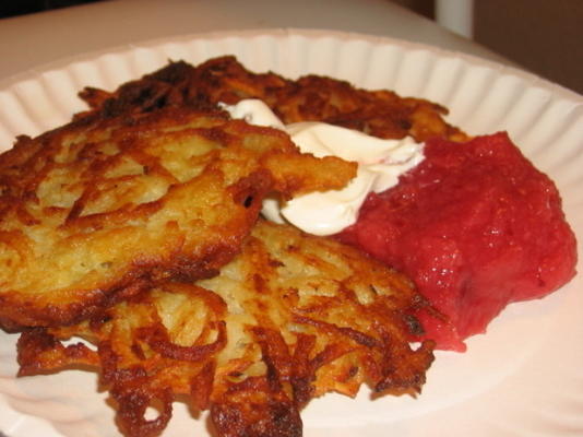 aardappel latkes (joodse aardappelpannenkoekjes) - glutenvrij