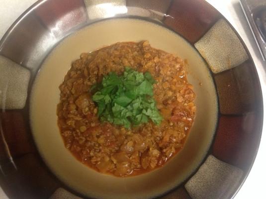 gemalen lams- en linzenspaanse peper