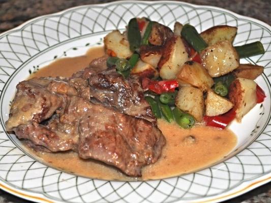snelkookpan stoofvlees met champignonjus - eenvoudig