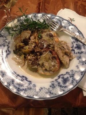 crock pot kip met champignons en prei (low carb)