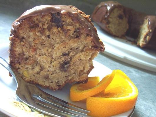 sesamkruidtaart met chocolade oranje glazuur