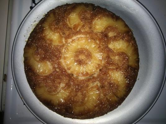 ananas-banaan cake ondersteboven