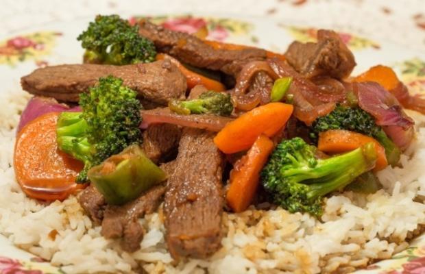 gember teriyaki beef stir-fry