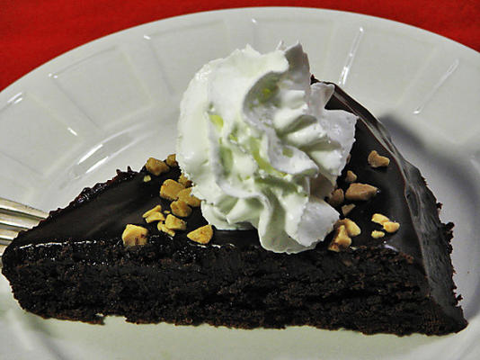 flourless chocolate cake by king arthur flour- with chocolate gl