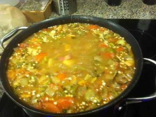 authentieke cajun kalkoen gumbo