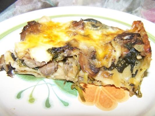 spinazie en champignons witte lasagne, nee-kook
