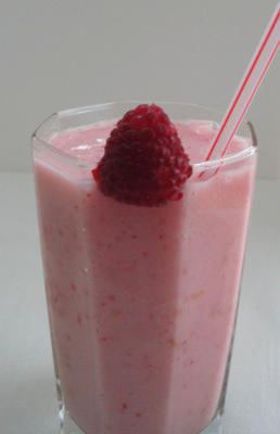 frambozen banaan yoghurt smoothie