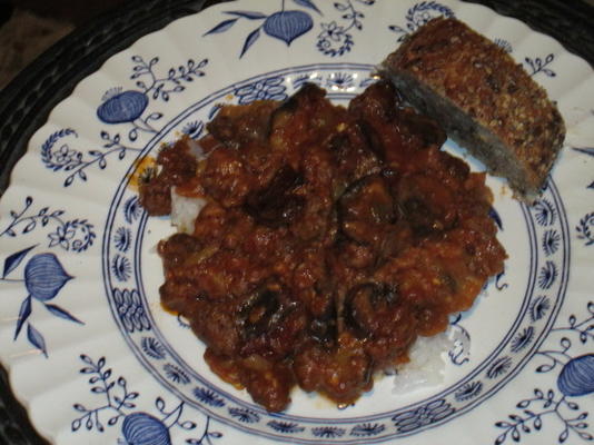 aubergine ovenschotel - (melitzanes me kreas sti katsarola)
