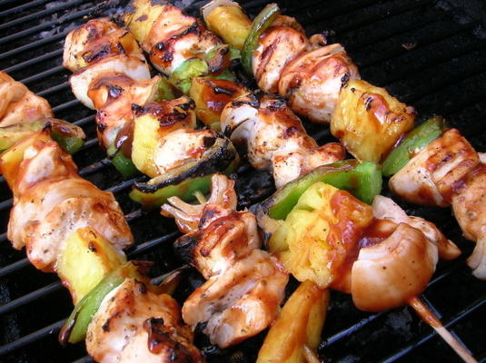 zoete bbq kip kabobs