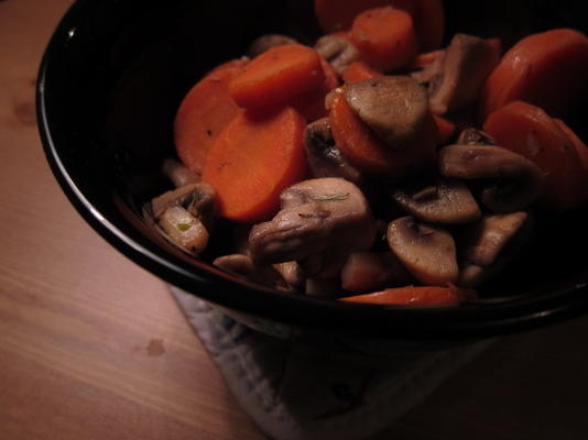 wortels en champignons bak