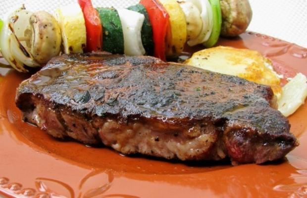 gefrituurde rib eye steaks