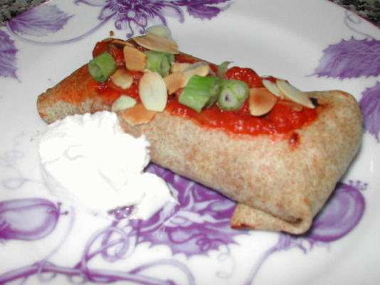 vegetarische gebakken chimichangas