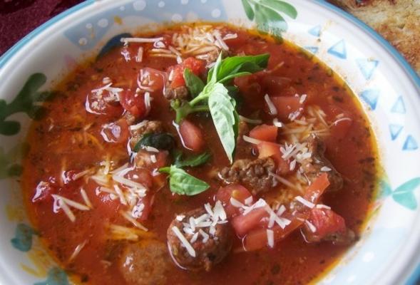Italiaanse soep van de slijpstofpot