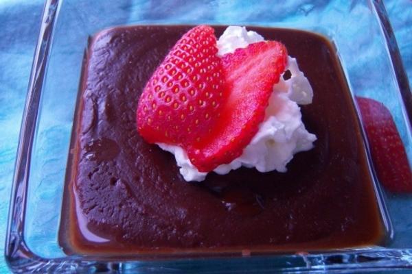 romige melkchocolade maïszetmeelpudding