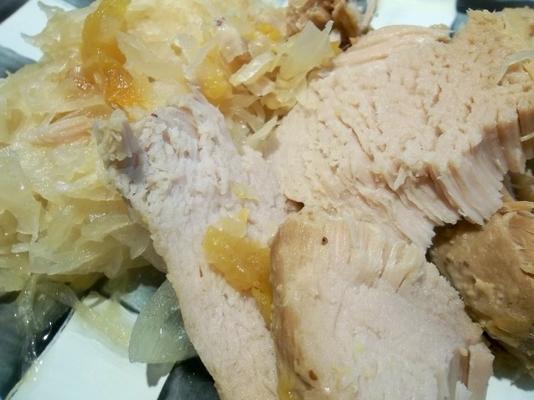 slowcooker (crock pot) varkenslende gebraden en kraut