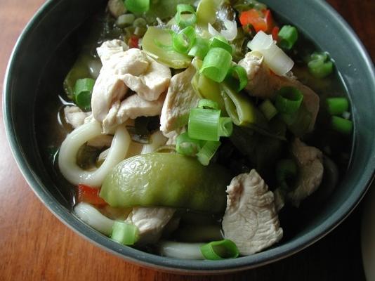 kip en noedel miso soep