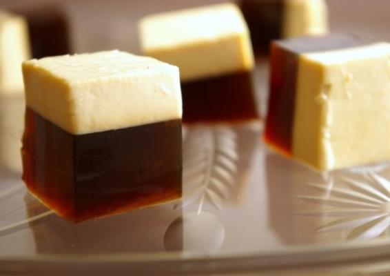 koffie en baileys jello-kubussen