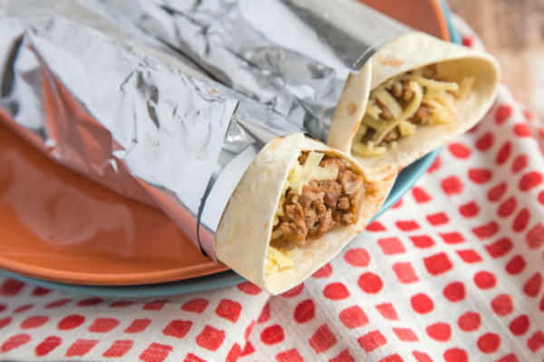 ingevroren burrito's van rundvlees en bonen (oamc)