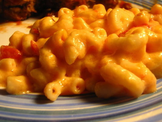 kookt romige tomaten-mac en kaas