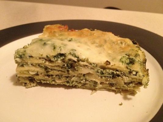 spinazie, artisjok en pesto lasagne