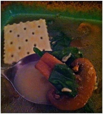 caloriearme spinazie en champignons bruidssoep