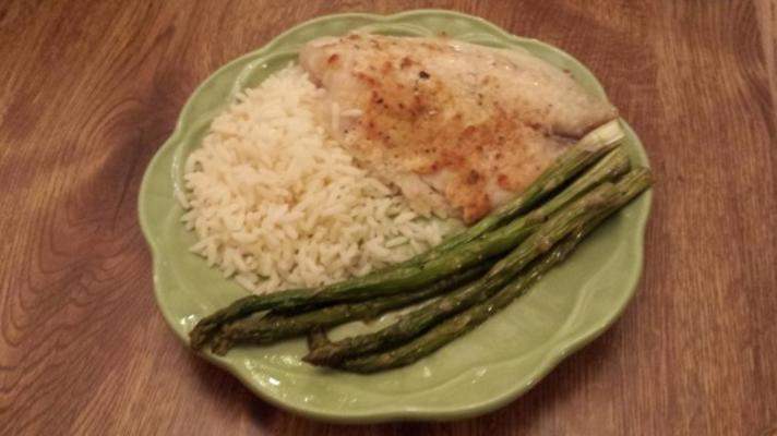 super eenvoudige Parmezaanse crusted tilapia