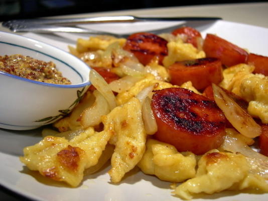 Duitse dumplings (spaetzle of kniffles) voor soep of bak