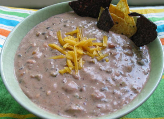 gekruid, cheesy, salsa, boon, dip