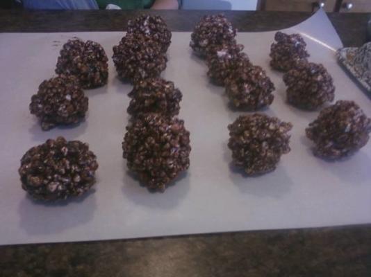 chocolade popcorn ballen